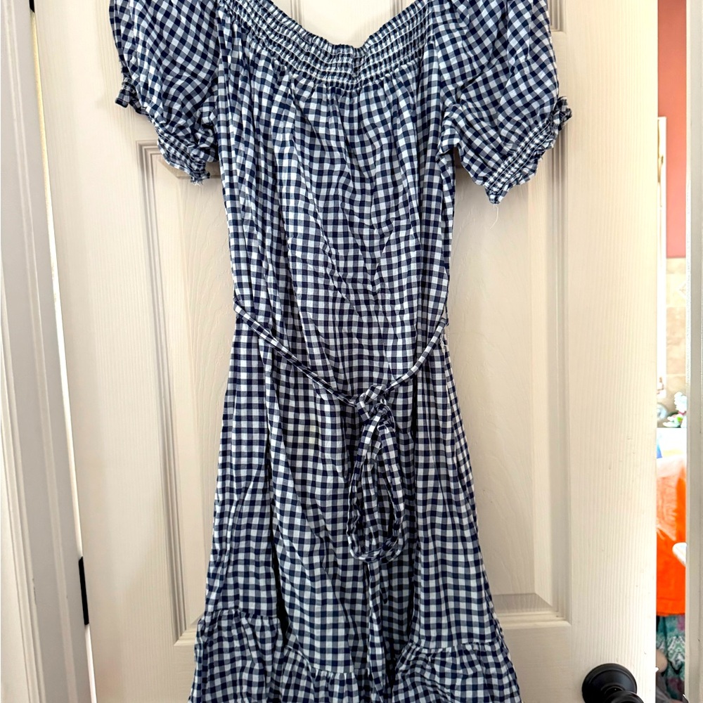 Draper James Blue Gingham Dress